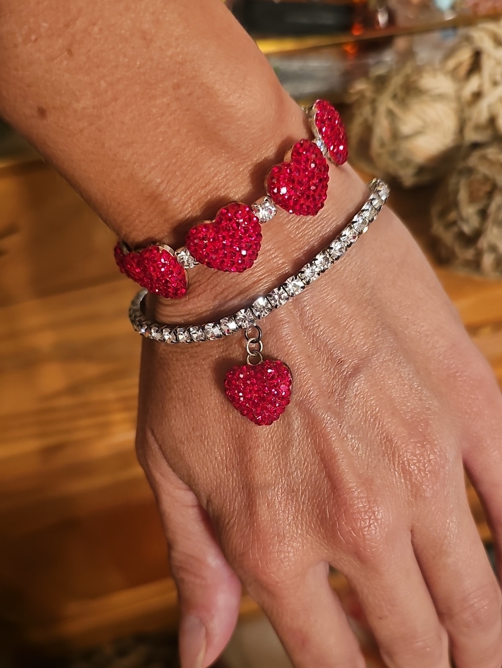 Anthropologie Heart Bracelet Set